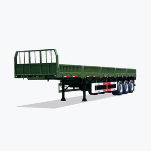40ft Versatile And Reliable Drop Side Rail Wall Flatbed Semi-Trailer with 3 Axles for Efficient Heavy Cargo Transportation