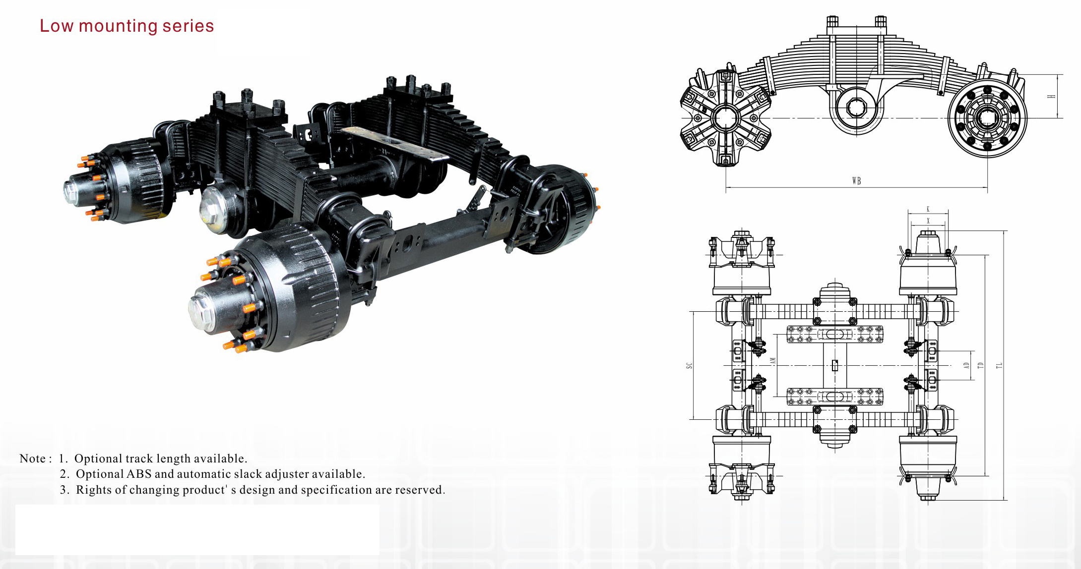 Bogie suspension Low Mounting Series24T 28T 32T 36T Buy Bogie