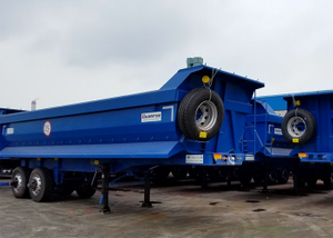 20cbm Rounded Dump Semi Trailer with 2 Axles and HYVA dumper for mine and construction material, Dump Semi Trailer,Tipper