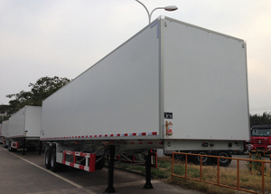 40ft Insulated Box semi trailer with 2 axles for food and fruits , insulated semi trailer