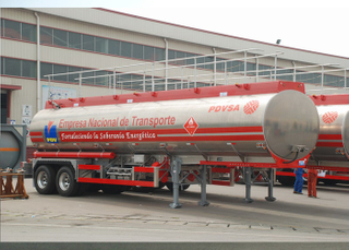 30400L Aluminum Tanker Truck Trailer with 2 Bpw Axles For GASLINE And Jet