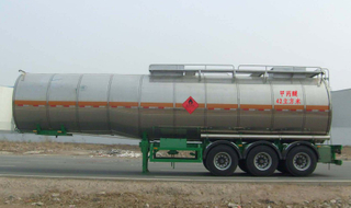 40000L Aluminum Tanker Semi Trailer with 3 BPW axles for Organic Chemical of Dibutylether