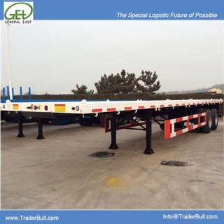 40ft 2 Axles FlatBed Container Semi Trailer for Light 40ft Containers