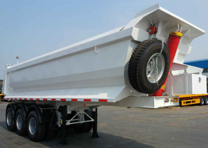 30cbm Rounded Tipper Semi Trailer with 3 Axles And Hydraulic Dumper for Mine And Construction Material
