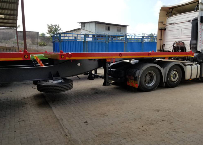 60ft B Double interlink FlatBed Semi Trailer for container and tank ...