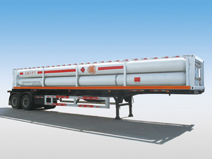 LH2 Tube Skid Semi-trailers with 8 Tubes And 2 Axles for 16000L CNG,CNG Tube Skid Tanker