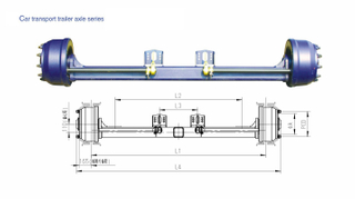 American Type Axles Car Carrier Trailer Axle