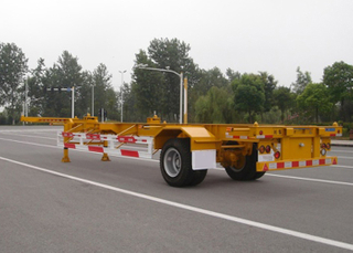 40ft Skeleton Semi Trailer with 1 Axle And Gooseneck for Light ISO Container, Skeleton Truck Trailer