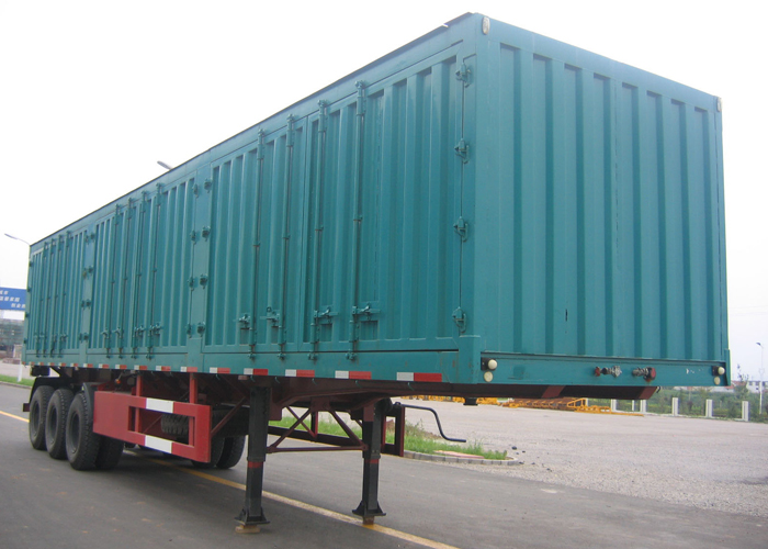 13m Roof Opened Steel Dry Freight Box Trailer with 2 Axles for Bulk Material And Mine Cargos,Drop Side Semi Trailer , Steel Box