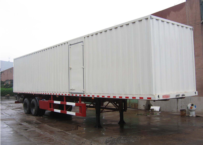 13m Closed Steel Dry Freight Box Trailer with 2 Axles for Bulk And Case Packed Cargos,Drop Side Semi Trailer
