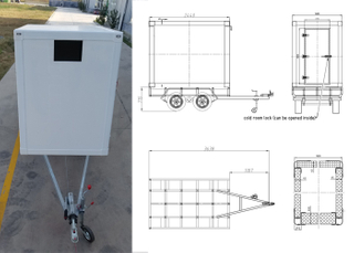 MOBILE FREEZER COLD ROOM TRAILER with FRP+PU+FRP Composite sandwich panel,Cold Room